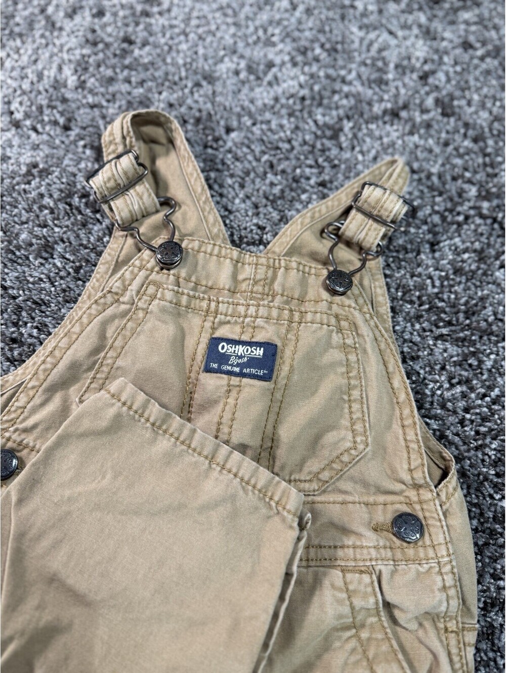 OshKosh B'gosh Brown/Tan 12 Months Kids Bib Overalls